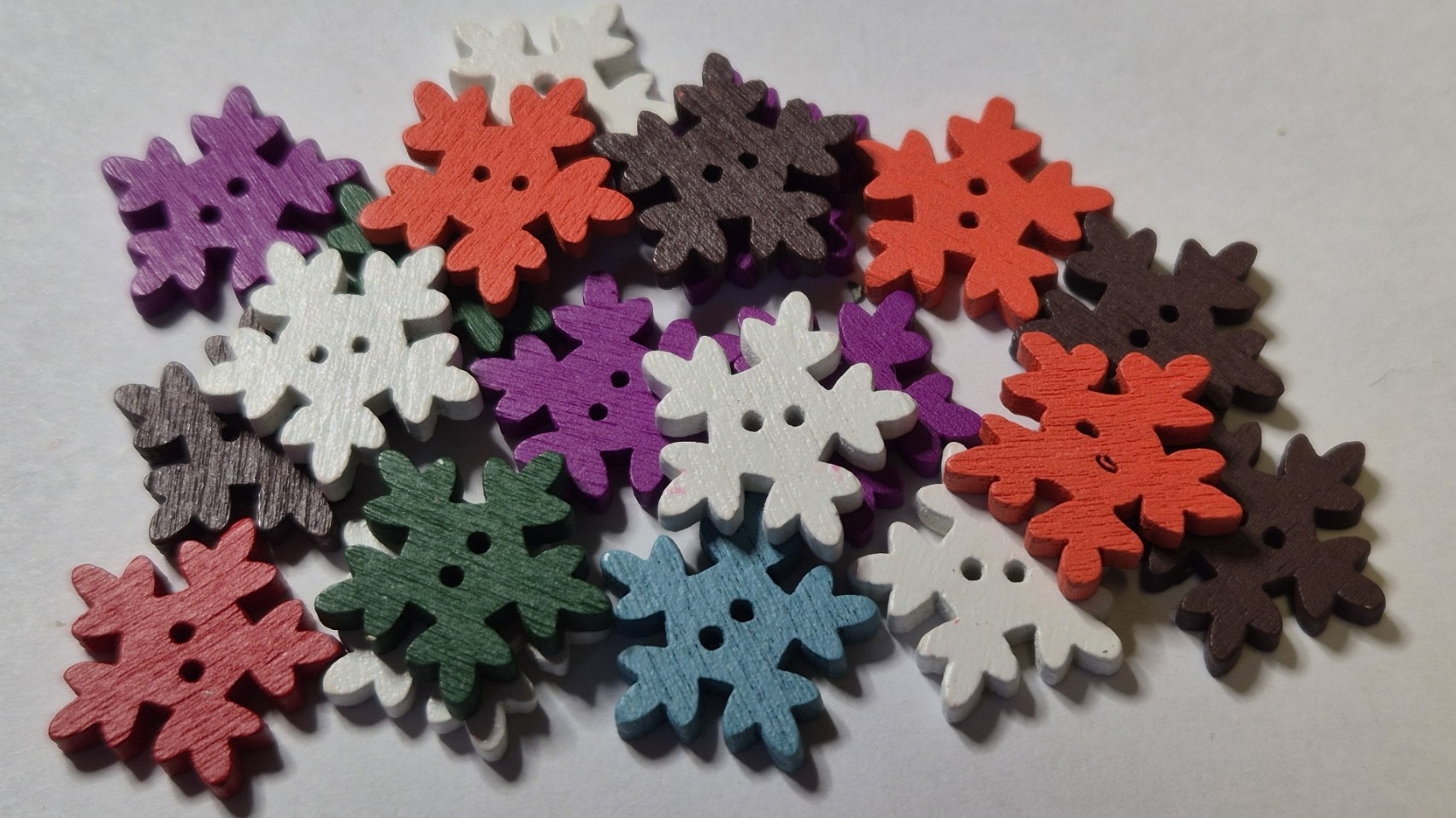 Sneeuwvlok Knopen 1,8cm (20 stuks)
