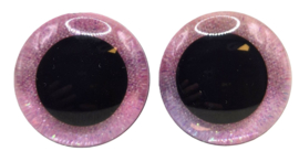 Licht Roze Glitter Ogen 25mm II
