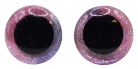 Roze Blauw Glitter Ogen 25mm II