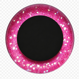 25mm Donker Roze Glitter Ogen