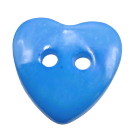 Hartjes Knopen 14mm Blauw (5 stuks)