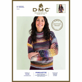 DMC Pirouette breipatroon trui NL-EN-DE