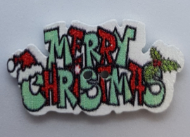 Houten Merry Christmas Knopen 3,5 x 1,8cm