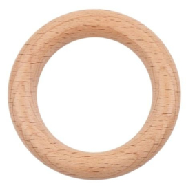 Houten Bijtring - Rond 7cm Beukenhout