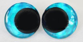 Blauwe Schele Fantasie Ogen 12mm 