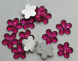 Donker Roze Bloemen Pailletten 10mm II