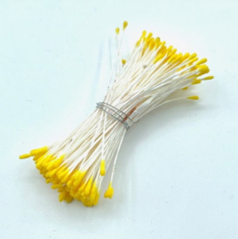 144 st meeldraadjes 3 mm mat geel