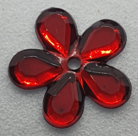 Rode Bloemen Pailletten 12mm