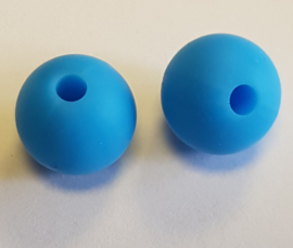 Sky Blauwe Silicone Kralen 10mm (5 Stuks)