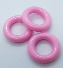Plastic ringetjes - 25 mm - Licht Roze (5  Stuks)
