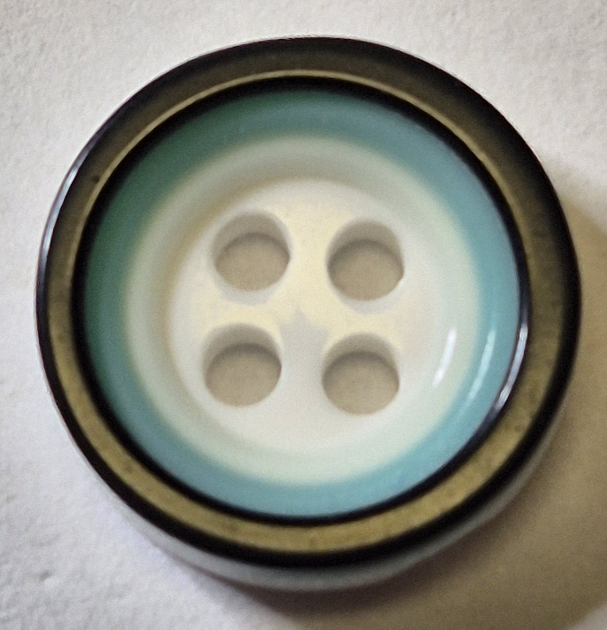 5 Groen Witte Knopen 12 mm