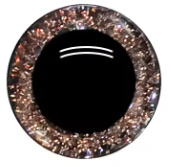16mm Bruine Glitter Ogen