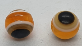 Boze oog kralen 8mm Oranje