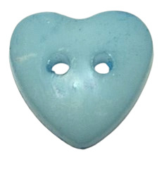 Hartjes Knopen 14mm Aqua Blauw (5 stuks)