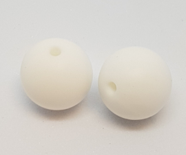 Witte Silicone Kralen 15mm (5 stuks)