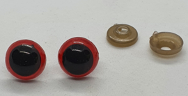 Veiligheidsogen Rood 14mm (2 stuks)