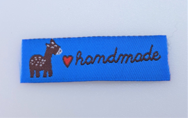Blauwe Labels Handmade & Hertje 5,5x2cm (5 stuks)