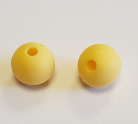 Gele Silicone Kraal Kralen 10mm (5 stuks)