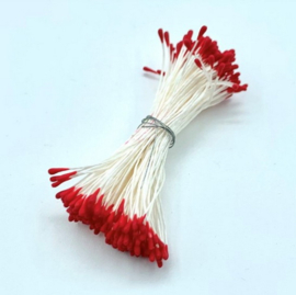 144 st meeldraadjes 2,5 mm mat rood