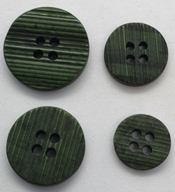 Groen Zwarte Knoop met ribbels 12,15,18 & 20mm