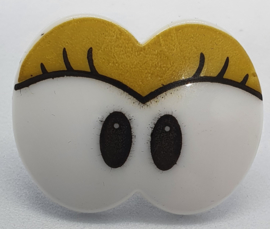 Cartoon Ogen Geel Dubbel 28x35mm