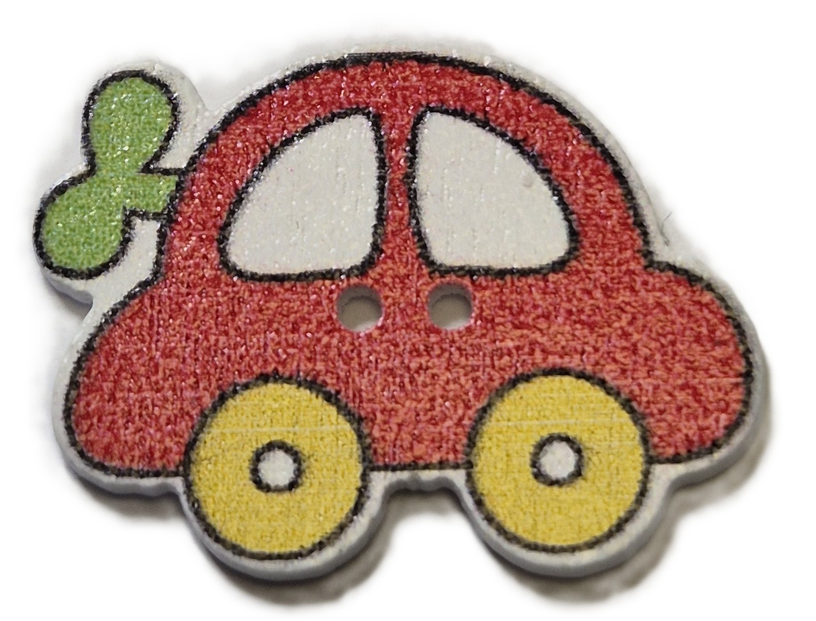 Auto Knoop Rood & Gele Wielen