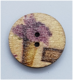 Retro Knopen met Bloem motief 20mm