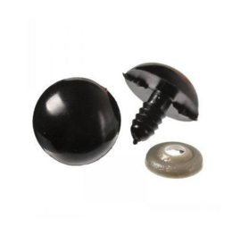 19mm Zwarte Ogen (2 stuks)