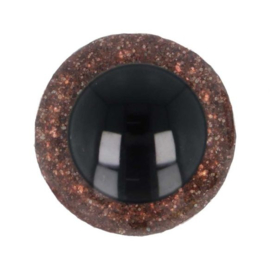 Opry Bruine Glitter Oogjes 18mm