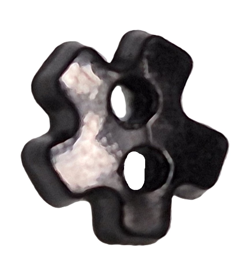 Kleine Bloemetjes II Knopen Zwart (5 stuks)