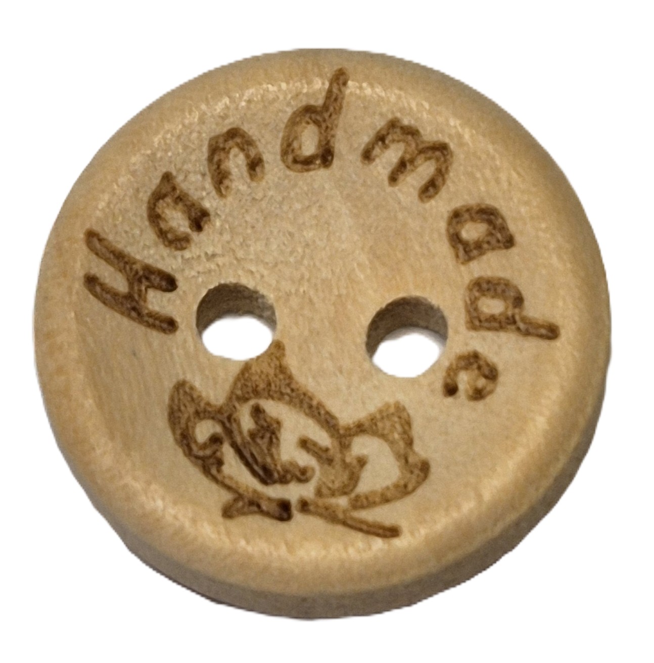 Blank Houten Handmade Knoop met vlinder 15mm (5 stuks)