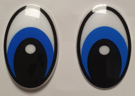 Cartoon Ogen Blauw 40x25mm (2 stuks)