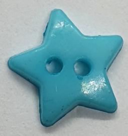 Sterretjes Knopen Aqua Blauw 12 mm (5 stuks)