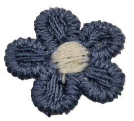 Bloemetjes Blauw 15mm (5 stuks)