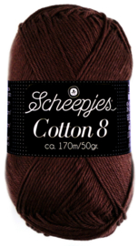 Scheepjes Cotton 8 nr 657 Donker Bruin