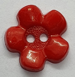 Bloemetjes Knopen Rood 12mm (5 stuks)
