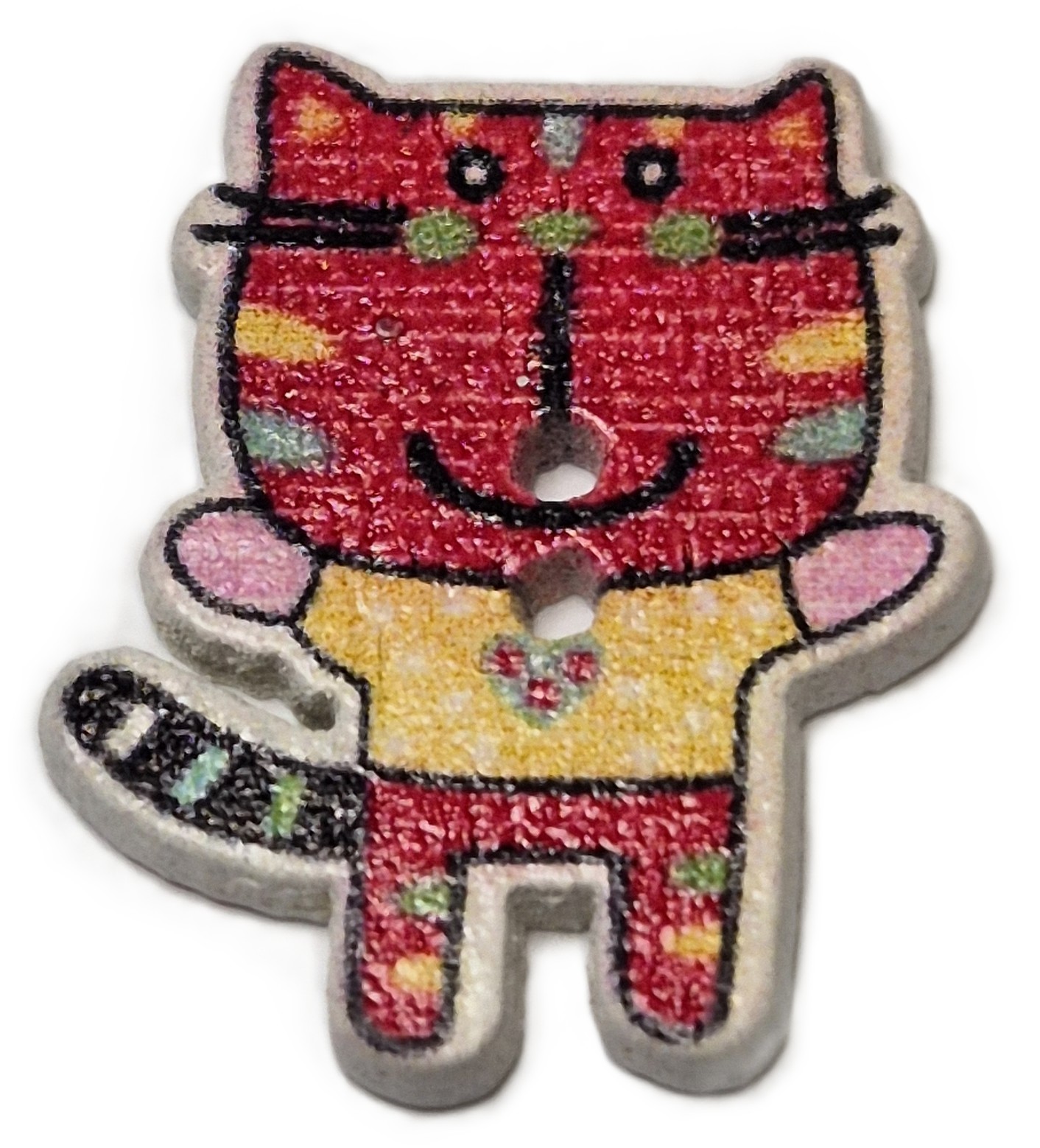 Katten Knopen Rood (5 stuks)