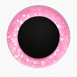 25mm Roze Glitter Ogen