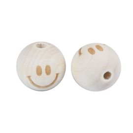 Houten Kraal Smiley 20mm