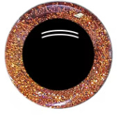 16mm Oranje Bruine Glitter Ogen