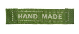 Groene Stoffen Handmade Labels 4,5 cm (5 Stuks)