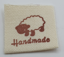 Stoffen Handmade with ♥ Labels Schaap 2cm (5stuks)