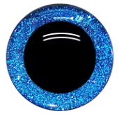 16mm Blauwe Glitter Ogen