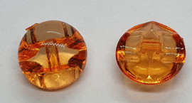 Half Ronde Diamant Oranje Knopen 12 mm (10 stuks)