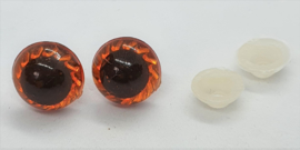 Uilen Ogen Bruin Oranje 14mm