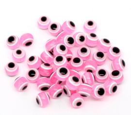 Boze oog kralen 8mm Roze