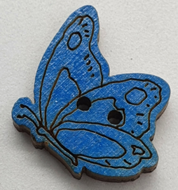 Vlinder Knoop Blauw 25x15mm