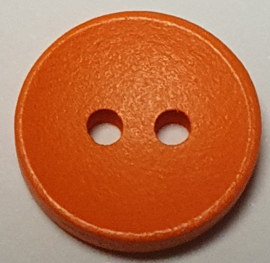 5 Ronde Houten knopen Oranje 15mm