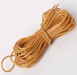Wax koord 1mm  Oranje Geel