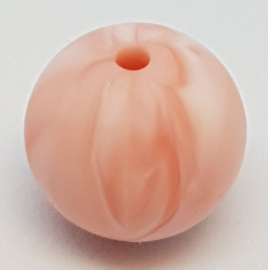 Roze Gemeleerde Silicone Kraal Kralen 15mm